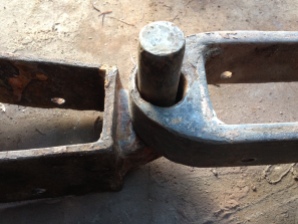 Close up of Rudder pintle anad gudgeon