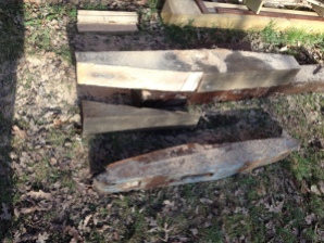 Despite my nerves, the chainsaw made short work of the 8x6 baulk of oak